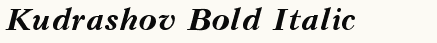 font шрифт Kudrashov Bold Italic:001.001