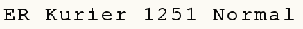 font шрифт ER Kurier 1251