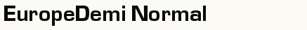 font шрифт EuropeDemi Normal