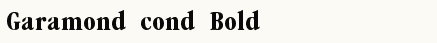 font шрифт Garamond cond Bold