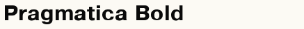 font шрифт Pragmatica Bold