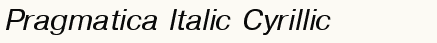 font шрифт Pragmatica Italic Cyrillic
