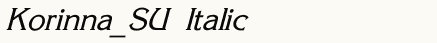 font шрифт Korinna_SU Italic