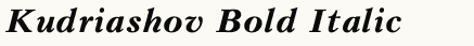 font шрифт Kudriashov Bold Italic