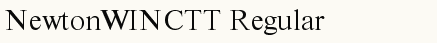 font шрифт NewtonWINCTT