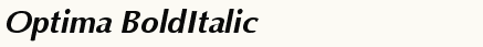 font шрифт Optima BoldItalic