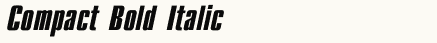 font шрифт Compact Bold Italic