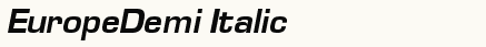 font шрифт EuropeDemi Italic