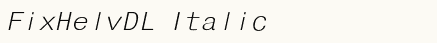 font шрифт FixHelvDL Italic