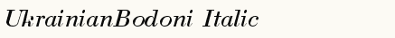 font шрифт UkrainianBodoni Italic