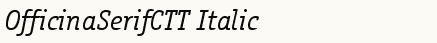 font шрифт OfficinaSerifCTT Italic