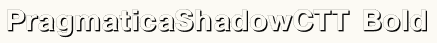 font шрифт PragmaticaShadowCTT Bold