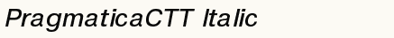 font шрифт PragmaticaCTT Italic