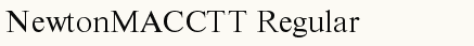 font шрифт NewtonMACCTT