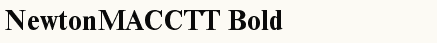 font шрифт NewtonMACCTT Bold