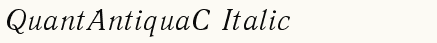 font шрифт QuantAntiquaC Italic