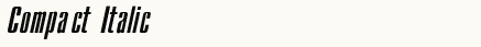 font шрифт Compact Italic