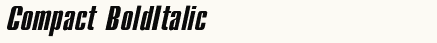 font шрифт Compact BoldItalic