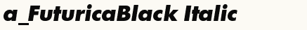 font шрифт a_FuturicaBlack Italic