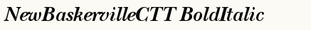 font шрифт NewBaskervilleCTT BoldItalic