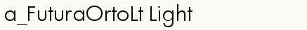 font шрифт a_FuturaOrtoLt Light