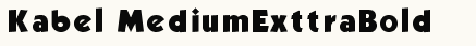 font шрифт Kabel MediumExttraBold