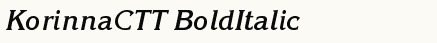 font шрифт KorinnaCTT BoldItalic