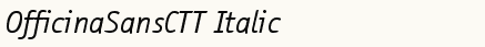 font шрифт OfficinaSansCTT Italic