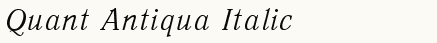 font шрифт Quant Antiqua Italic:001.001