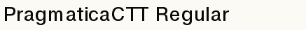 font шрифт PragmaticaCTT