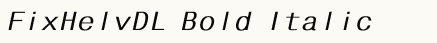 font шрифт FixHelvDL Bold Italic