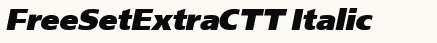 font шрифт FreeSetExtraCTT Italic