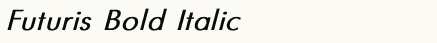 font шрифт Futuris Bold Italic