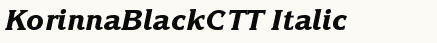 font шрифт KorinnaBlackCTT Italic