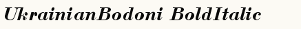 font шрифт UkrainianBodoni BoldItalic