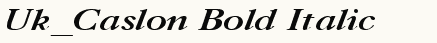 font шрифт Uk_Caslon Bold Italic