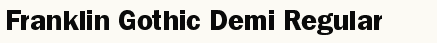 font шрифт Franklin Gothic Demi