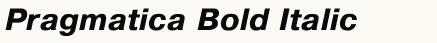 font шрифт Pragmatica Bold Italic