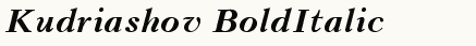 font шрифт Kudriashov BoldItalic