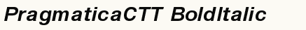 font шрифт PragmaticaCTT BoldItalic