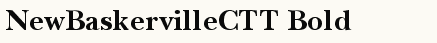 font шрифт NewBaskervilleCTT Bold