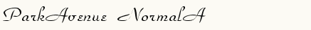 font шрифт ParkAvenue NormalA