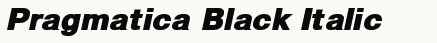 font шрифт Pragmatica Black Italic