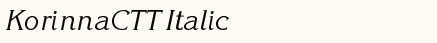 font шрифт KorinnaCTT Italic