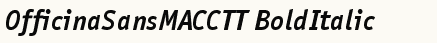 font шрифт OfficinaSansMACCTT BoldItalic