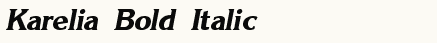 font шрифт Karelia Bold Italic