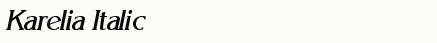 font шрифт Karelia Italic