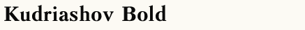 font шрифт Kudriashov Bold