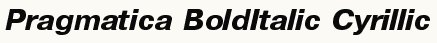 font шрифт Pragmatica BoldItalic Cyrillic