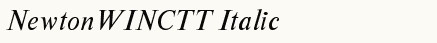 font шрифт NewtonWINCTT Italic